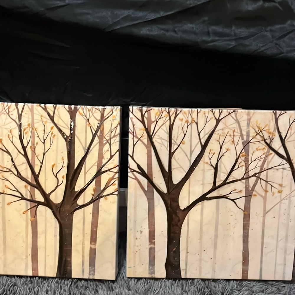 Tree canvas with protectant cover